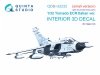 Quinta Studio QDS+32232 Tornado ECR Italian 3D-Printed & coloured Interior on decal paper (Italeri) (Small version) (with 3D-printed resin parts) 1/32